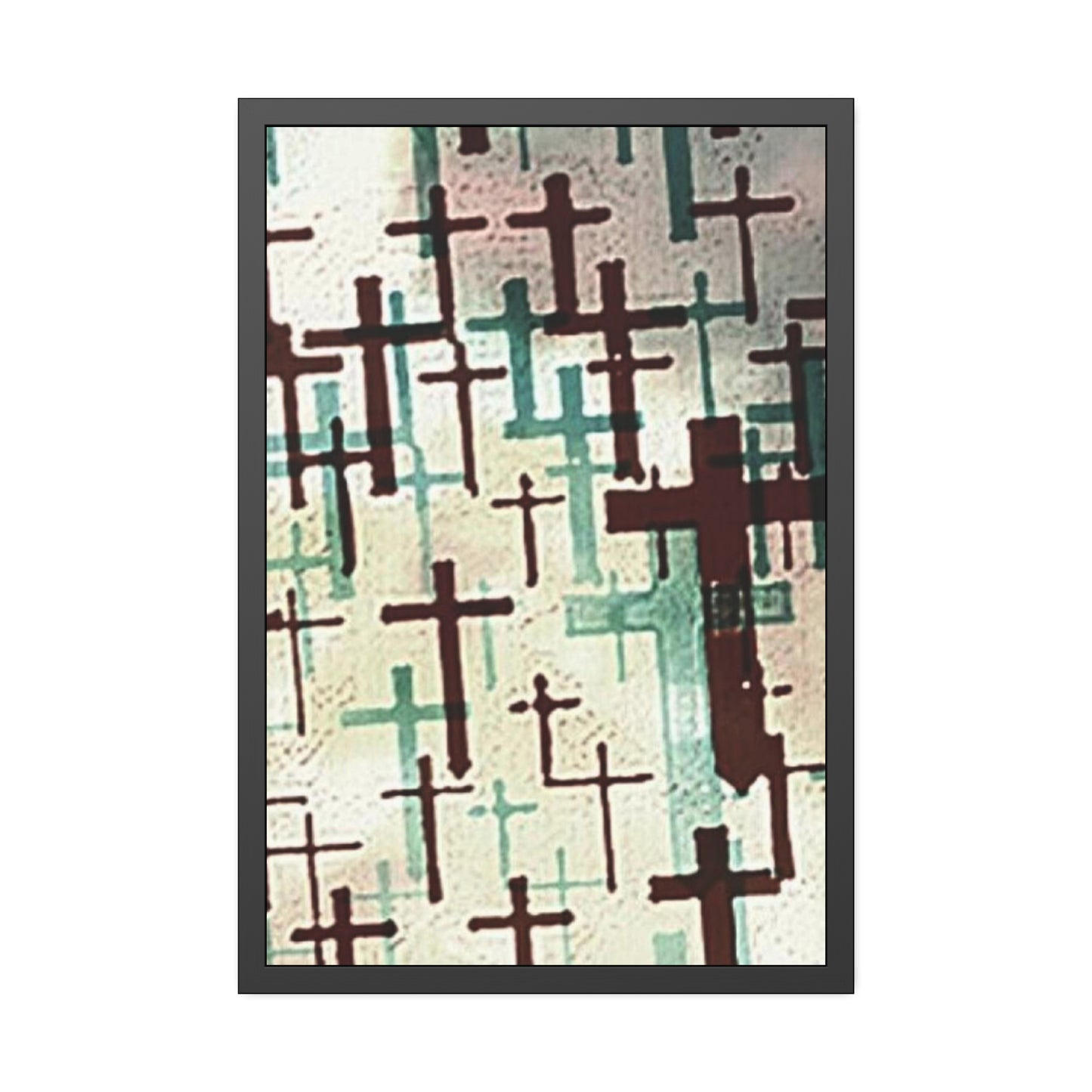 [A] Crosses + Confetti - 2024  |  Framed Fine Art Graphic Print