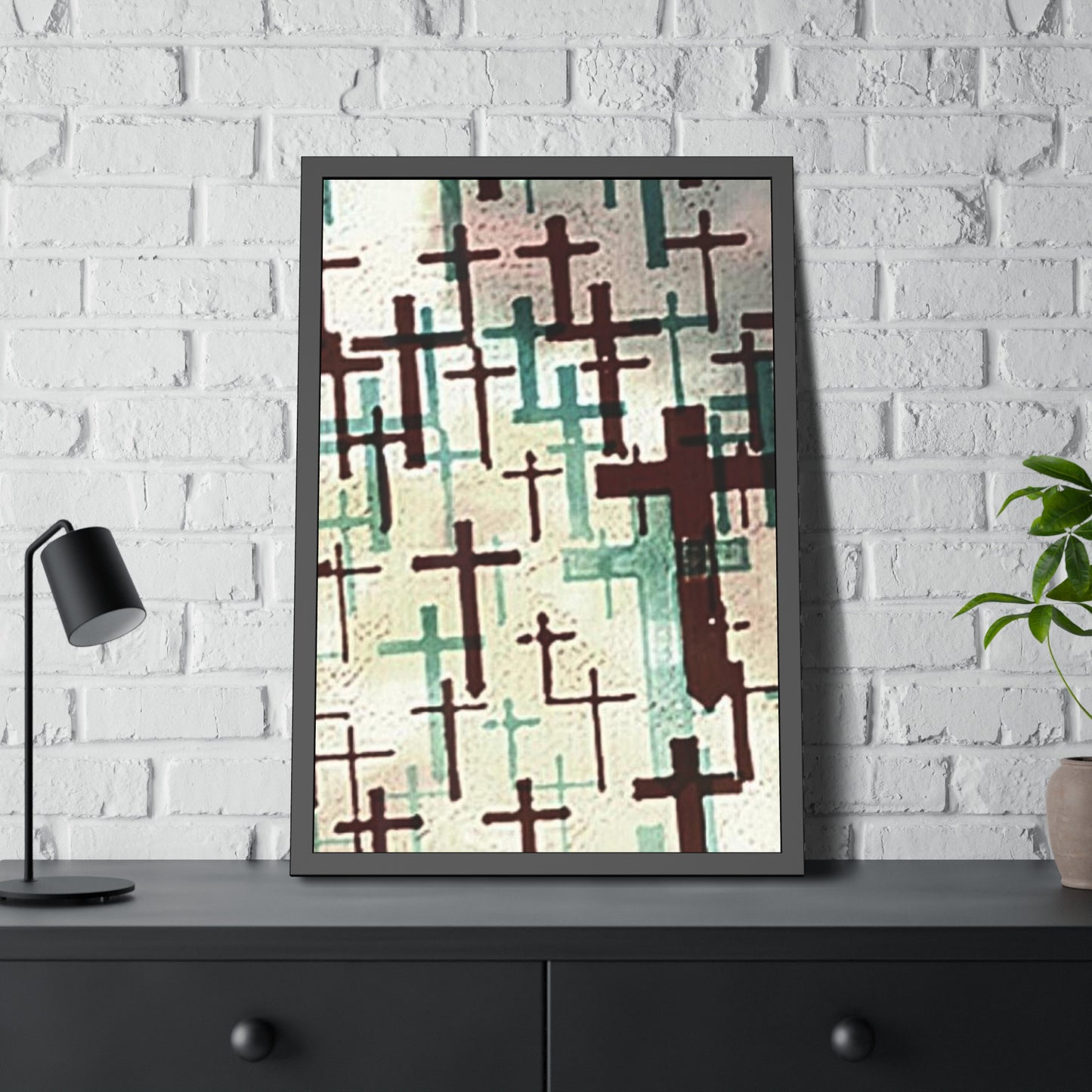 [A] Crosses + Confetti - 2024  |  Framed Fine Art Graphic Print